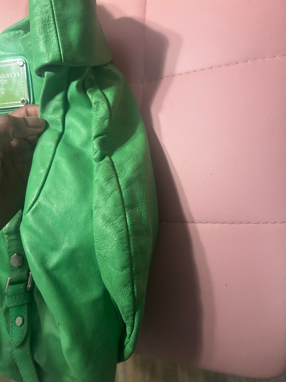 Marc by Marc Jacobs Neon Green Leather Hobo Bag - Picture 9 of 12